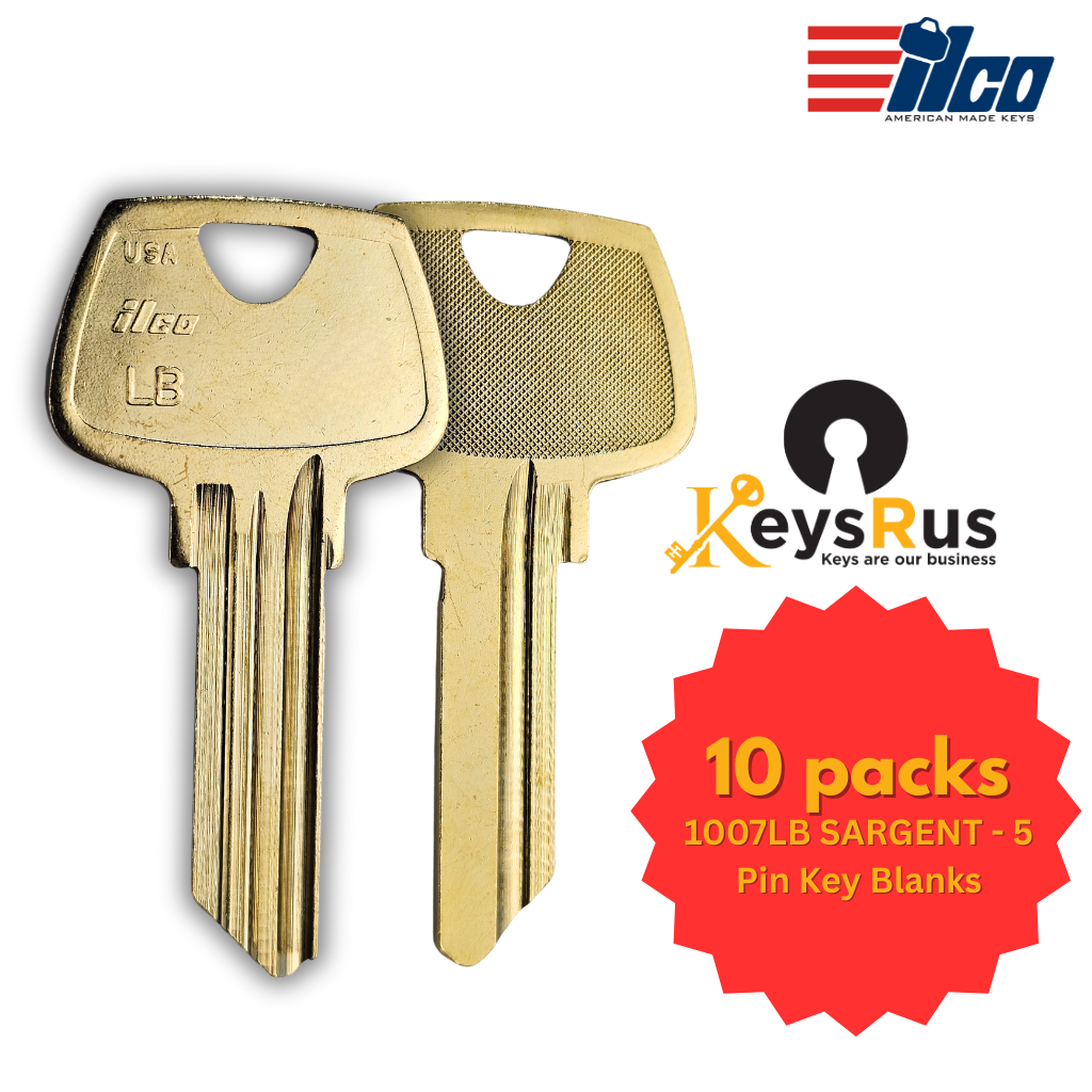 1007LB SARGENT - 5 Pin Key Blank – 10/Pack — View 2